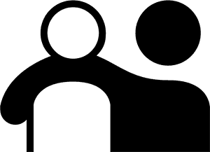 Friendship Icon Silhouette PNG with transparent background