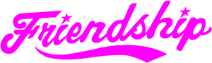 Friendship Script Logo PNG with transparent background