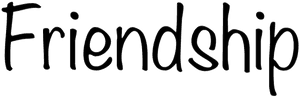 Friendship Word Art PNG with transparent background