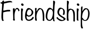 Friendship Word Art PNG Image