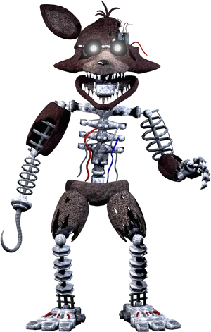 Frightening_ Animatronic_ Foxy_ Character PNG Image