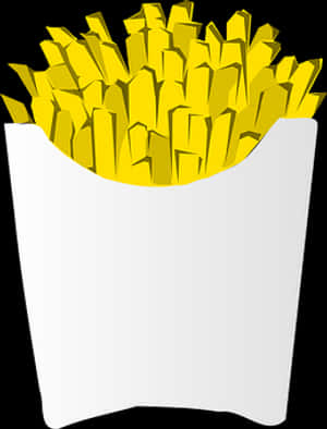 Frites Dans Un Emballage Blanc PNG