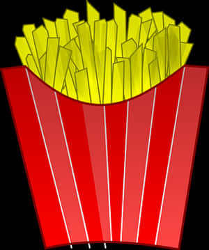 Frites Dans Un Emballage Rouge PNG