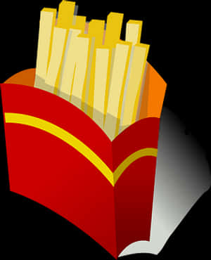 Frites Dans Un Emballage Rouge PNG