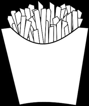 Frites Dessin Noiret Blanc PNG