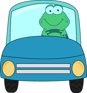Frog Driving A Car - Boy Driving A Car Clipart PNG image with transparent background
