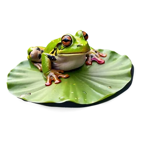 Frog On Lily Pad Png Irp PNG Image