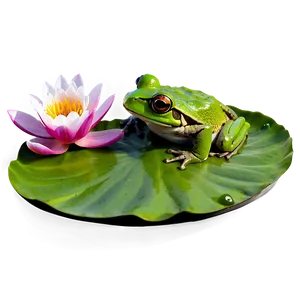 Frog On Lily Pad Png Wjm25 PNG Image