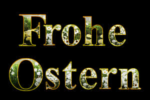 Frohe Ostern Greeting Text PNG with transparent background