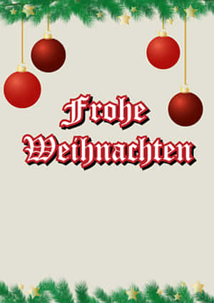 Frohe Weihnachten German Christmas Greeting PNG with transparent background