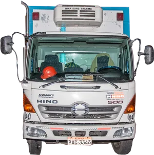 Front View Hino500 Series Truck PNG Image