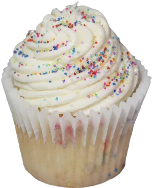 Frosted Cupcakewith Sprinkles PNG Image