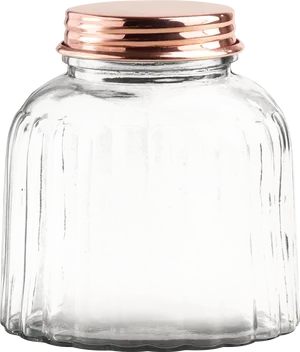 Frosted Glass Jarwith Copper Lid PNG Image