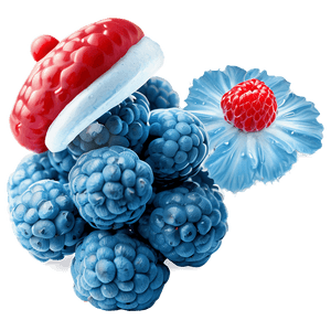 Frosty Blue Raspberry PNG dwc PNG