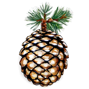 Frosty Pine Cone Png Emt PNG Image