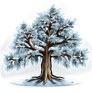 Frosty Snow Tree PNG byr23 PNG