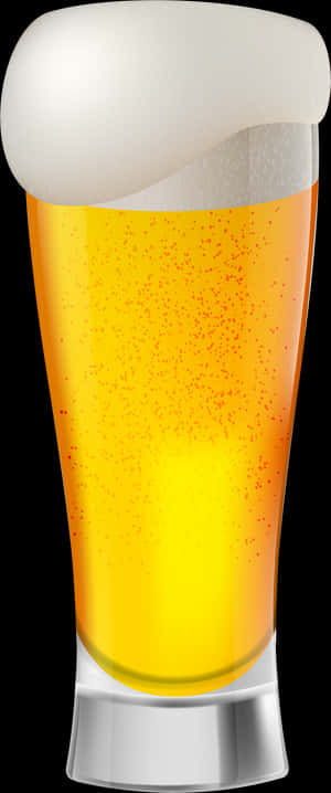 Frothy Beer Glass Vector PNG image with transparent background