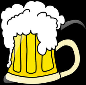 Frothy Beer Mug Cartoon PNG