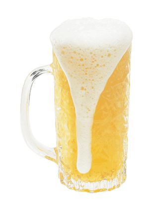 Frothy Beer Mug Overflowing.png PNG