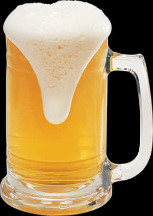 Frothy Beer Mug PNG image with transparent background