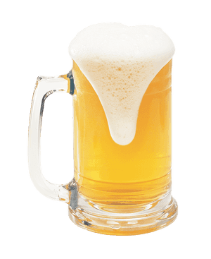 Frothy Beerin Glass Mug PNG