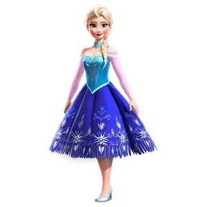 Frozen Elsa Coronation Dress Png Qkr PNG Image