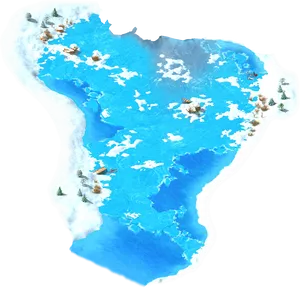 Frozen Ice Covered Kingdom Map PNG Image