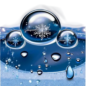 Frozen Water Drops Winter Scene Png 39 PNG Image