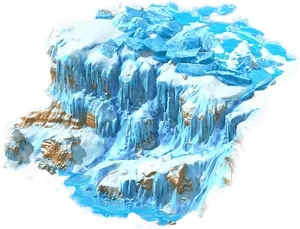 Frozen Waterfall Ice Cascade PNG Image