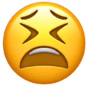 Frustrated Emoji Expression PNG Image