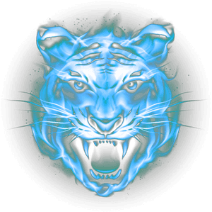 Ftestickers Fantasyart Tiger Fire Flames Bluefire - Tiger Face Png Hd PNG image with transparent background