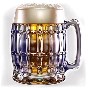 Full Beer Mug Illustration Png Gri PNG Image