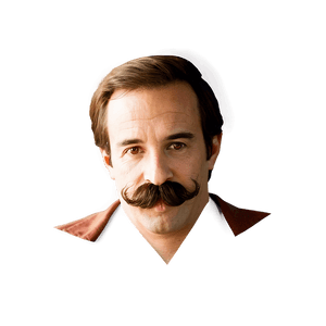 Full Bushy Mustache PNG 05042024 PNG