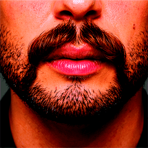 Full Bushy Mustache PNG aqc PNG