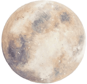 Full Moon Moon Watercolor, HD Png Download PNG image with transparent background