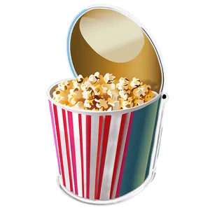 Full Popcorn Bucket Ready-to-eat Png Ovc PNG Image