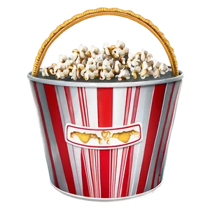 Full Popcorn Bucket Ready-to-eat Png Pob PNG Image