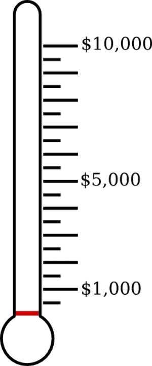 Fundraising Thermometer 10000, HD Png Download PNG image with transparent background