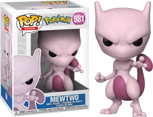 Funko Pop Mewtwo Figure581 PNG Image