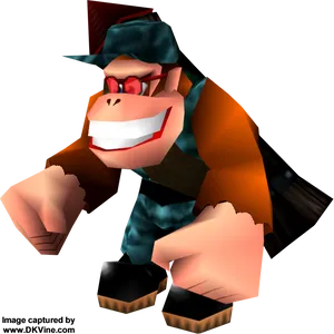 Funky Kong3 D Model PNG Image