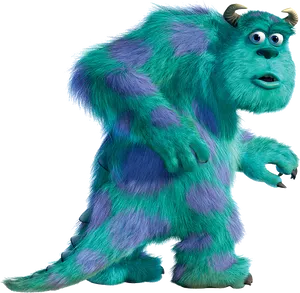 Furry_ Blue_ Monster PNG Image