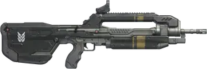 Futuristic Assault Rifle PNG Image