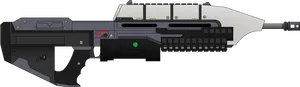 Futuristic Assault Rifle Design PNG Image