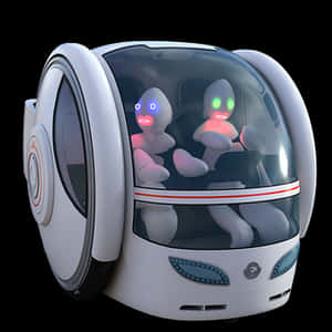 Futuristic Autonomous Vehicle Concept PNG with transparent background