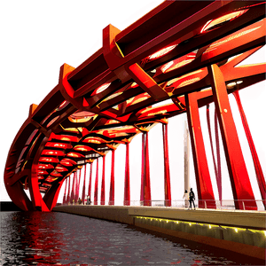 Futuristic Bridge Design PNG qrw PNG
