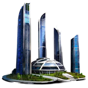 Futuristic City Building Png Xav PNG Image