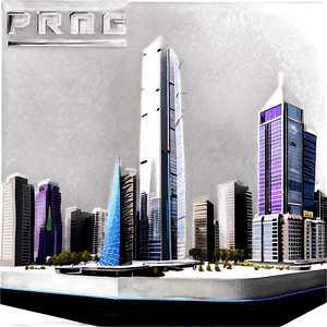 Futuristic Cityscape Visualization PNG mha28 PNG