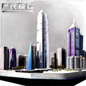 Futuristic Cityscape Visualization Png Mha28 PNG Image