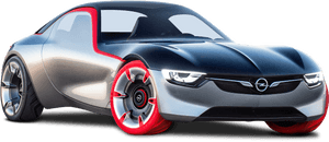 Futuristic Concept Sports Car PNG with transparent background