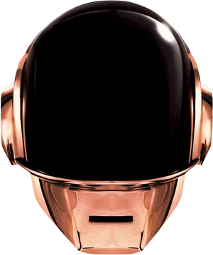 Futuristic Copper Helmet Design PNG Image